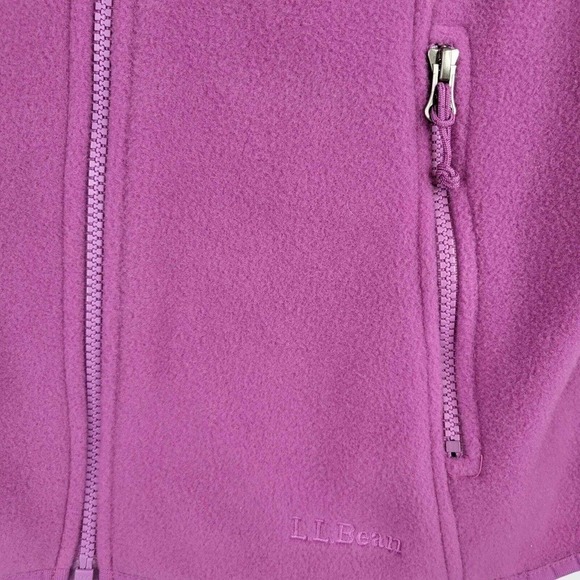 LL Bean Fleece Vest Full Zip Women’s Size Medium Ski Pockets Purple Polartec - Picture 5 of 9